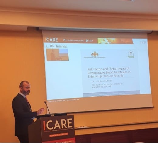 مشاركة علمية للحسينات من "طب اليرموك" بمؤتمر الجمعية الإيطالية للتخدير والعناية المركزة بإيطاليا